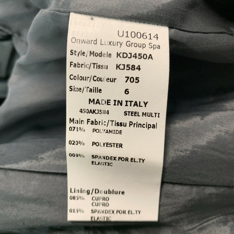 MICHAEL KORS COLLECTION  Size 6 Charcoal Polyamide Blend Metallic Shift Dress