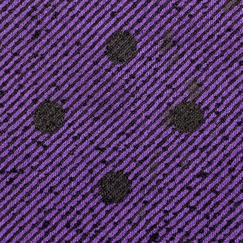 VINTAGE Purple Black Dots Tie