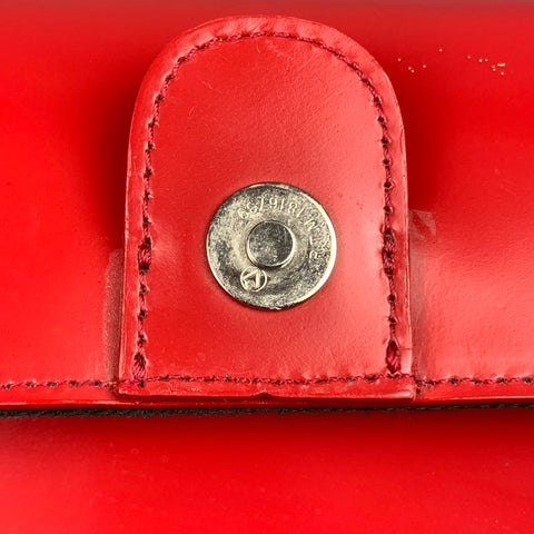 JUNYA WATANABE Red Leather Silver Tone Hardware Handbag