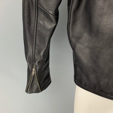 LEVI'S MADE & CRAFTED Size M Black Leather Biker Jacket