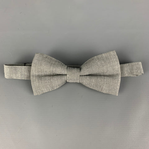 Nœud papillon uni gris VINTAGE