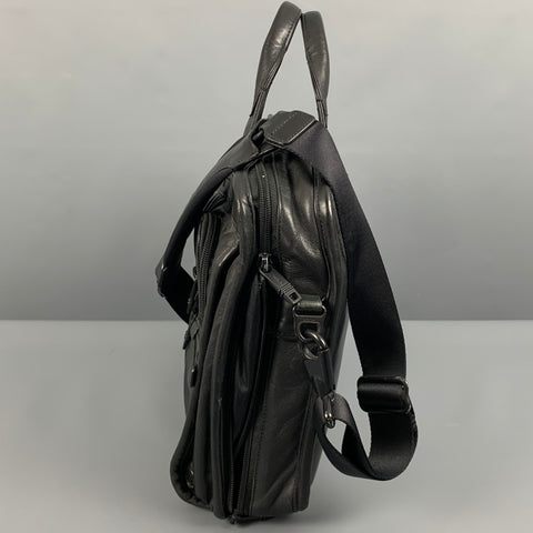 TUMI Grey Leather Briefcase Bag