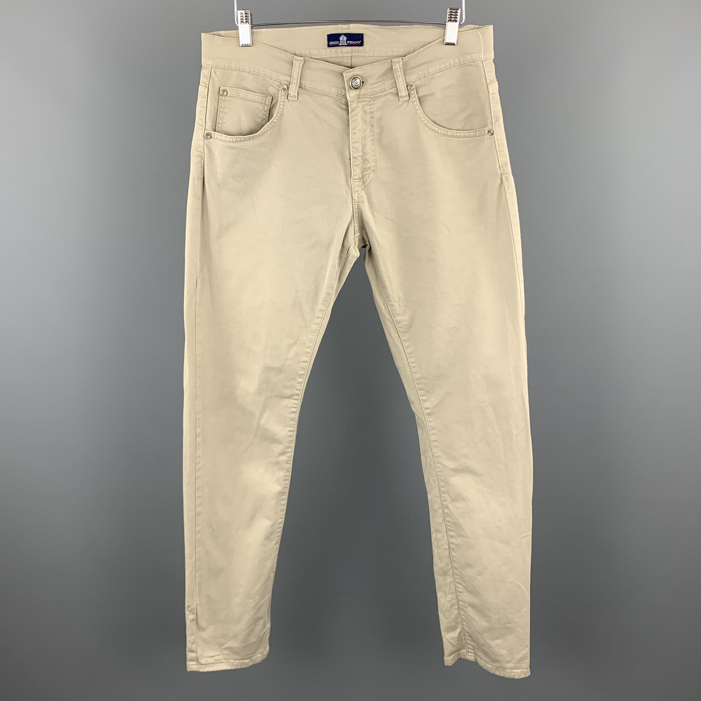 EREDI PISANO Size 34 x 33 Taupe Cotton Casual Pants
