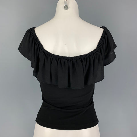 MICHAEL KORS Size 8 Black Rayon Sleeveless Dress Top