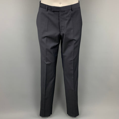 HUGO by HUGO BOSS Regular Size 36 Dark Blue Virgin Wool Single Breasted Suit