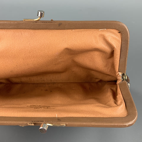 vintage EMILIO PUCCI Orange Paisley Velvet Coin Purse