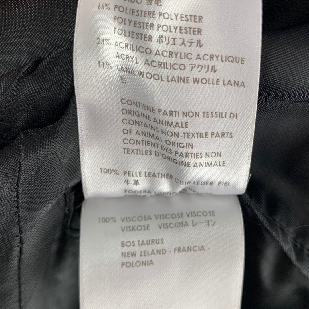 MCQ by ALEXANDER MCQUEEN Chest Size 40 Black Mixed Materials Jacket