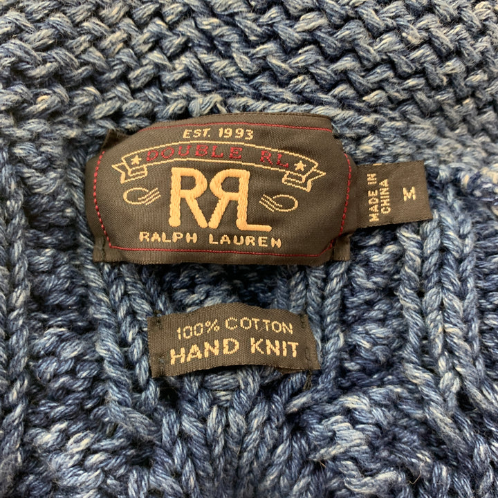 RRL by RALPH LAUREN Size M Indigo Knitted Cotton Jacket