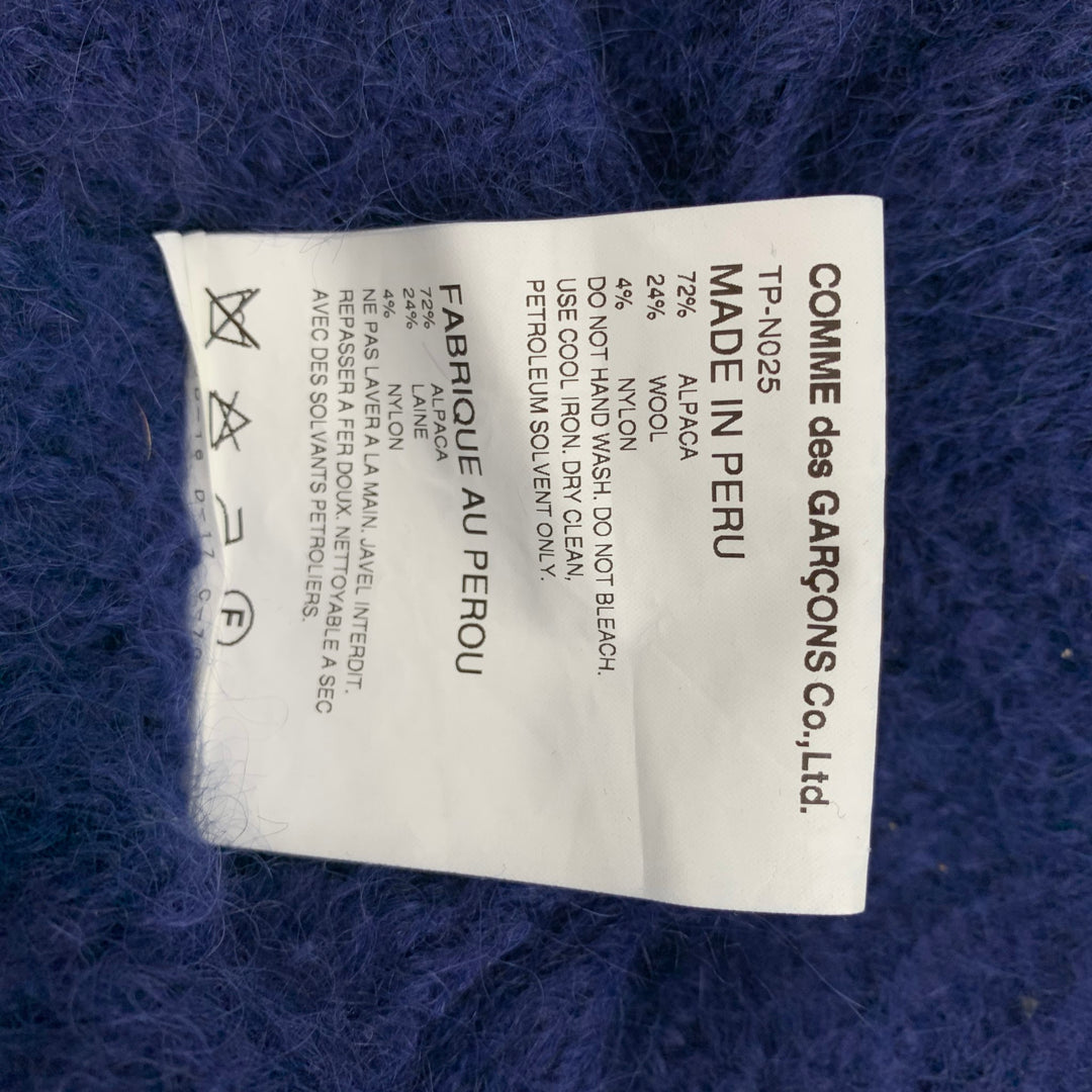COMME des GARCONS TRICOT Talla L Suéter texturizado en mezcla de alpaca verde azulado