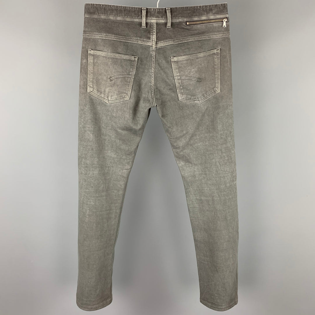 NEIL BARRETT Taille 30 Pantalon décontracté coupe jean en coton gris