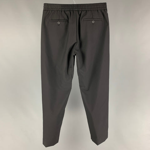 JOHN ELLIOTT Size L Black Wool Elastic Waistband Casual Pants