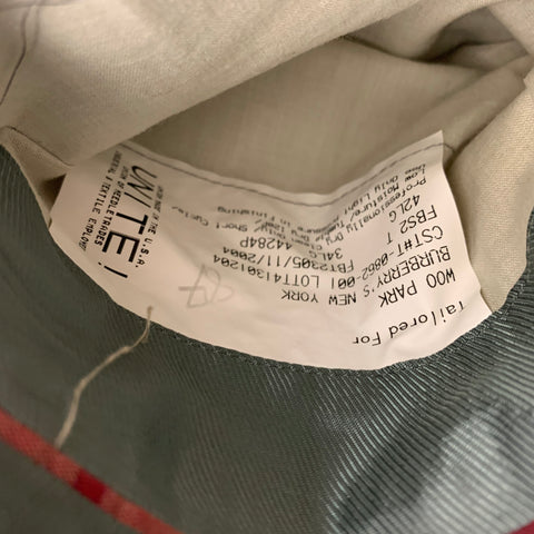 BURBERRY LONDON Size 42 Long Gray Wool Notch Lapel Suit