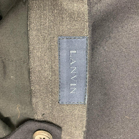 LANVIN Size 32 Navy Wool Dress Pants