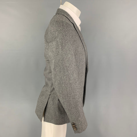 PAUL SMITH Size 38 Grey Wool Cashmere Notch Lapel Sport Coat