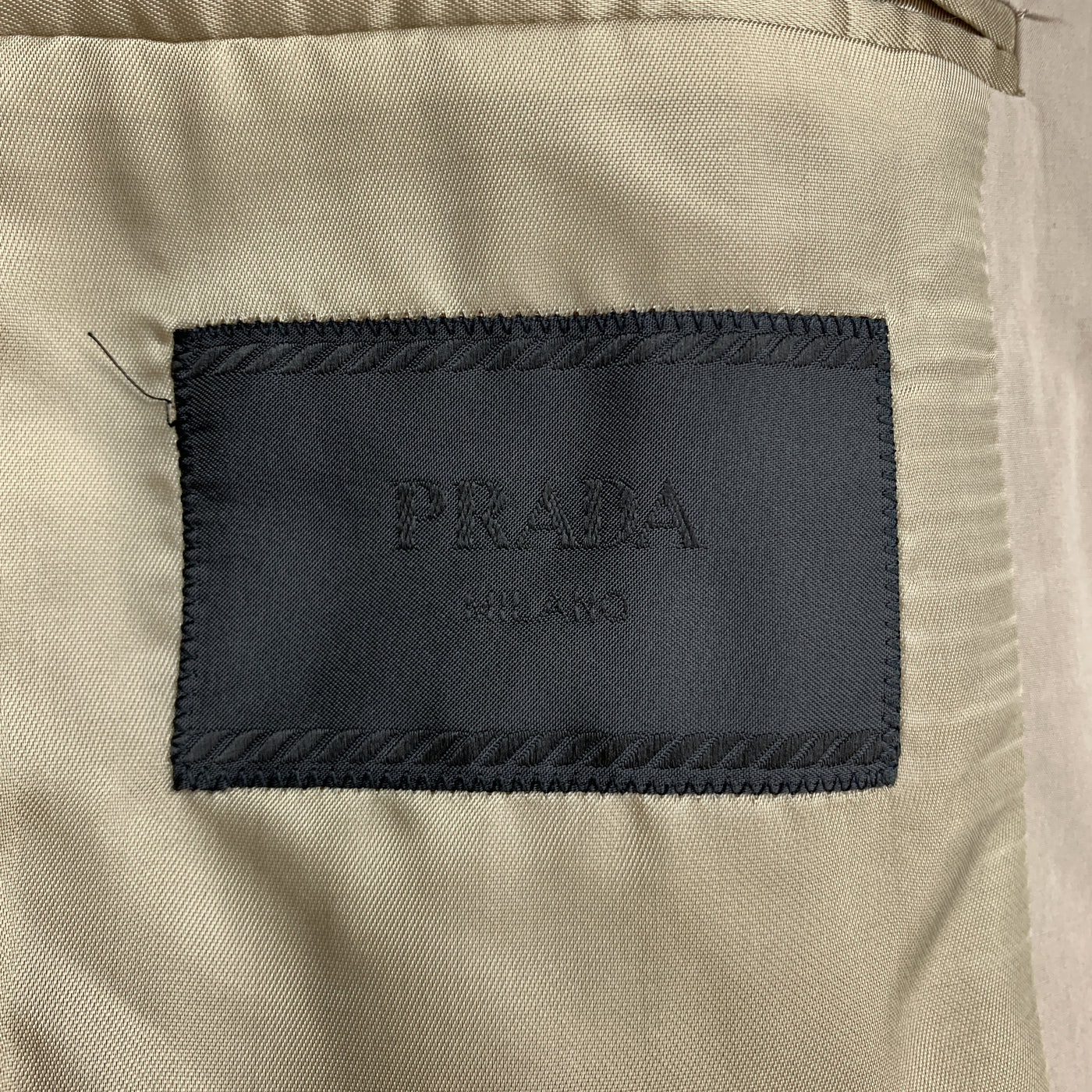 PRADA Size 38 Khaki Beige Cotton Blend Notch Lapel Sport Coat