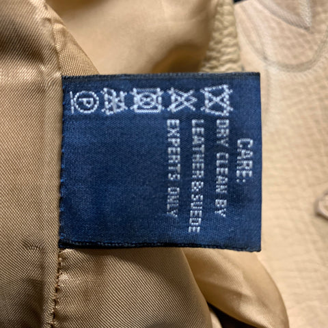 RALPH LAUREN BLUE LABEL by Size 10 Beige Leather Embroidered Western Casual Pants