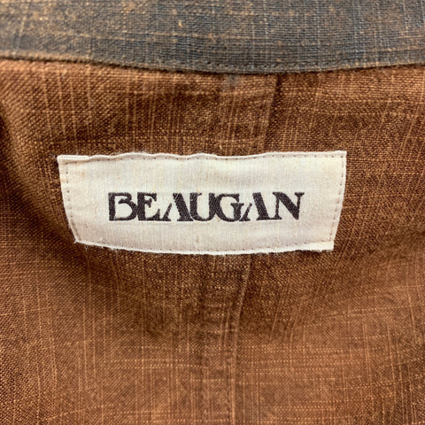 BEAUGAN Size M Brown Rust Distressed Cotton Worker Jacket