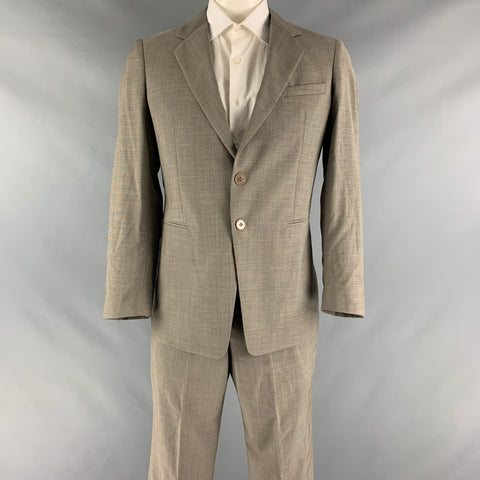 EMPORIO ARMANI Taille 42 Costume à revers cranté en laine unie taupe