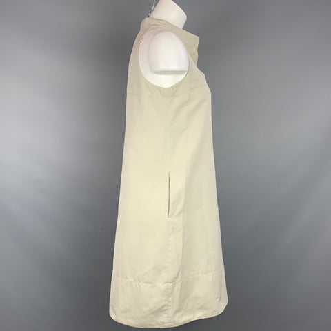 MAX MARA Taille 4 Robe sans manches en polyester / coton beige