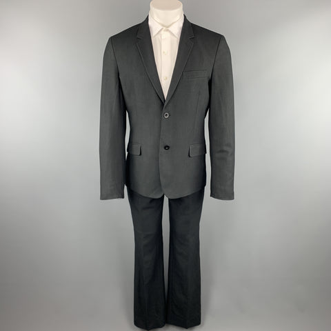 MARC JACOBS Taille 38 Costume à revers cranté tissé en mélange de laine noire unie