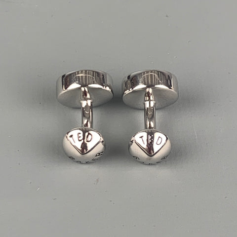 TED BAKER Black Silver Tone Cuff Links