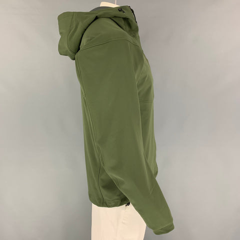 ARCTERYX Size L Olive Grey Nylon Blend Hoodie Jacket