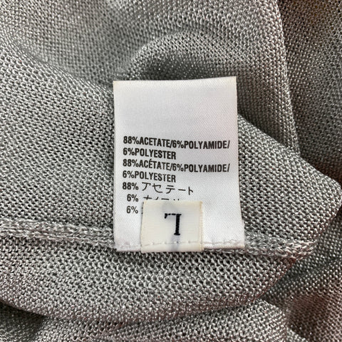 SO by Alexander Van Slobbe Size M Silver Metallic Acetate Crew-Neck Pullover
