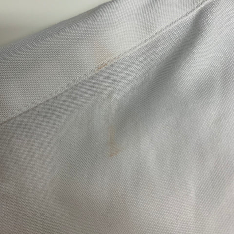 DSQUARED2 Talla M Camisa blanca de manga larga con botones de algodón y elastano liso