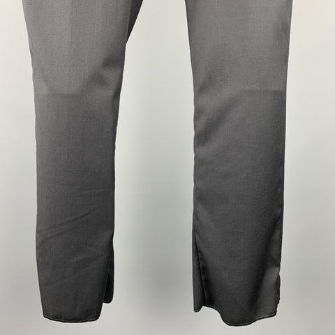 DKNY Size 36 Black Wool Zip Fly Dress Pants