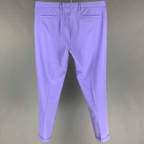 PAUL SMITH Taille 34 Pantalon habillé en mélange de viscose lavande avec braguette zippée