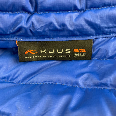 KJUS Size XXL Navy Quilted Goose Down Polyamide Zip Up Jacket