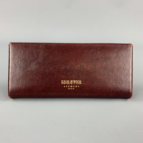 GOLDPFEIL Burgundy Leather SNap Closure Eyewear Case