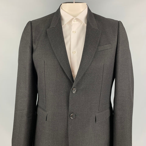 BURBERRY PRORSUM Size 44 Regular Charcoal Wool Notch Lapel Sport Coat