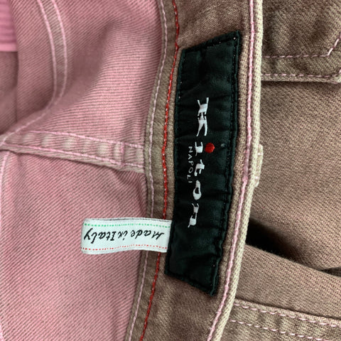 KITON Size 34 Pink Grey Heather Cotton Jeans
