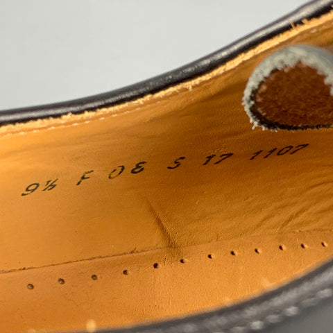 BRUNO MAGLI Talla 9.5 Zapatos con cordones y punta dividida de cuero negro