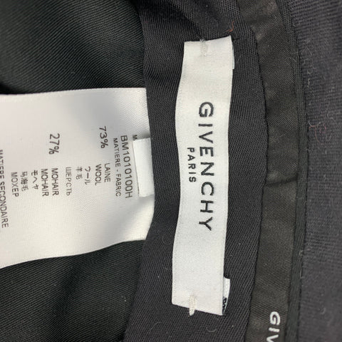 GIVENCHY Size 36 Black Mohair Wool Tuxedo 2 Piece Suit