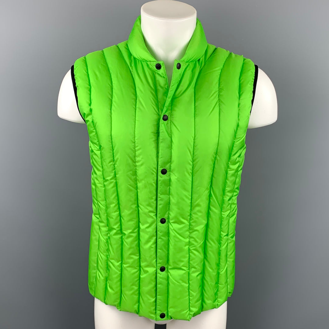 VICTORINOX Size L Green Quilted Polyester Vest