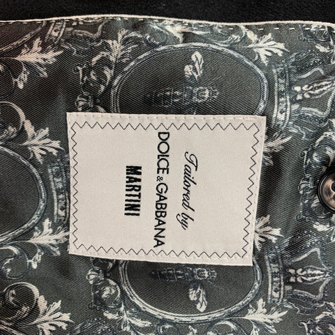 DOLCE & GABBANA Size 36 Black Cashmere Silk Peak Lapel Sport Coat