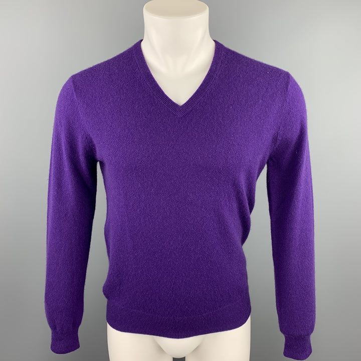J. CREW Size S Purple Cashmere V-Neck Pullover