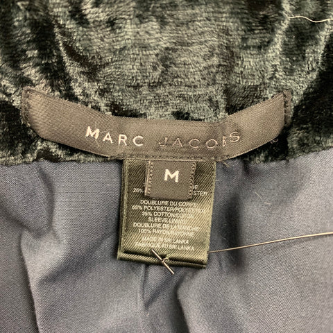 MARC by MARC JACOBS Taille M Manteau à double boutonnage en velours noir rayonne/polyester