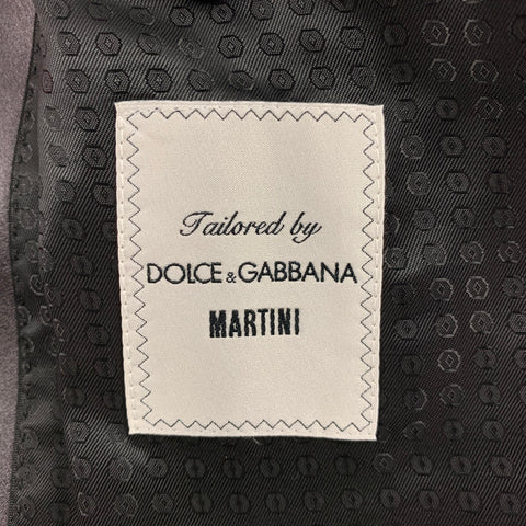 DOLCE & GABBANA Size 38 Grey Wool Blend Shawl Collar 3 Piece Tuxedo Suit
