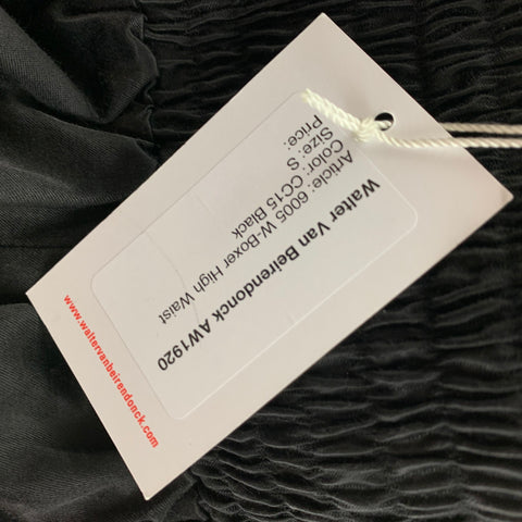 WALTER VAN BEIRENDONCK AW19 Size S Black Cotton Drip Boxer Corset Shorts