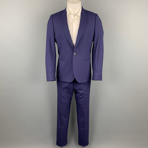 PAUL SMITH Size 40 Navy Wool Notch Lapel Suit