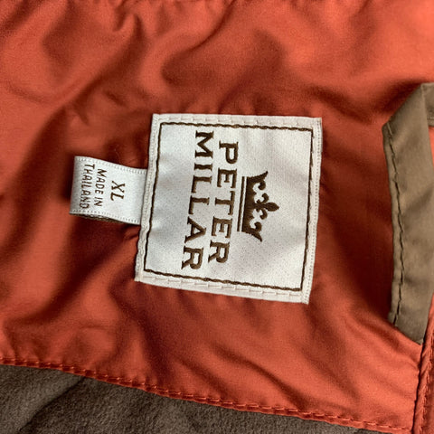 PETER MILLAR Size XL Brick Quilted Polyester Vest