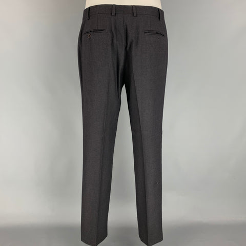 ARMANI COLLEZIONI G Line Size 40 Charcoal Virgin Wool Single Breasted Suit