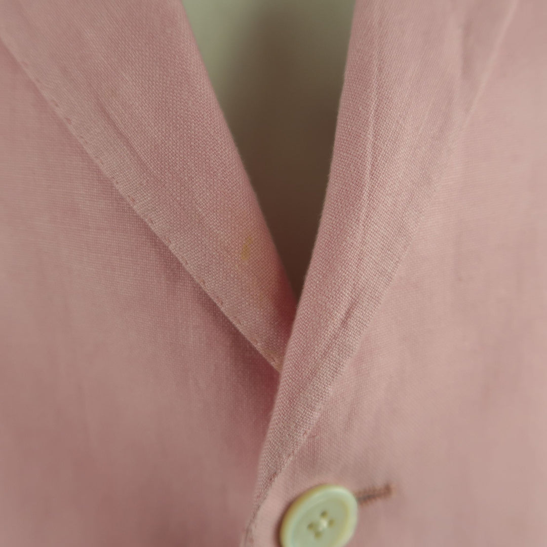 RALPH LAUREN 44 Long Pink Linen Notch Lapel 3 Button Sport Coat