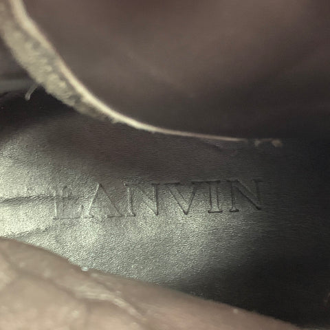 LANVIN Size 10 Grey & Blue Color Block Suede High Top Sneakers