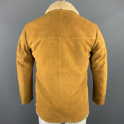 LEVI'S VINTAGE CLOTHING Size XS Tan Suede Shearling Snaps Jacket