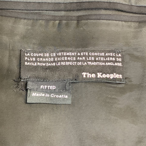 THE KOOPLES Size 40 Black Wool Shawl Collar Single Button Sport Coat