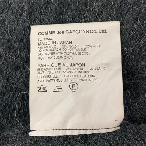 COMME des GARCONS HOMME PLUS Size S Dark Gray Acrylic Blend Buttoned Cardigan